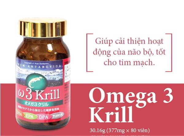 Dau nhuyen the Omega 3 Krill Oil 